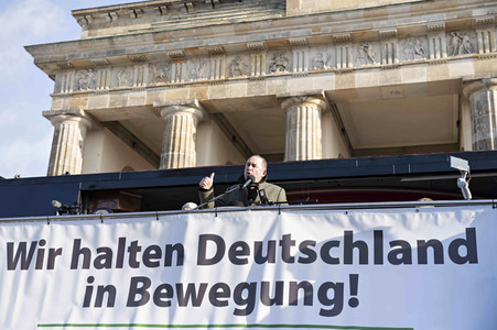 Kundgebung der Spediteure in Berlin