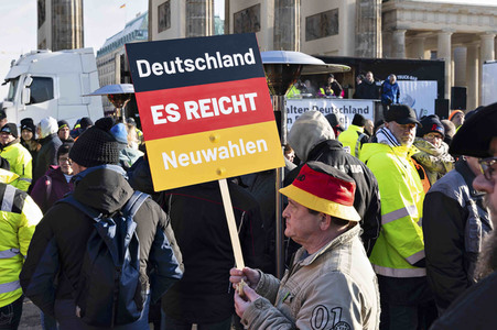 Kundgebung der Spediteure in Berlin