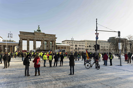 Kundgebung der Spediteure in Berlin