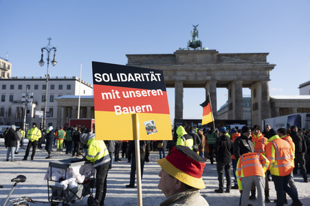 Kundgebung der Spediteure in Berlin