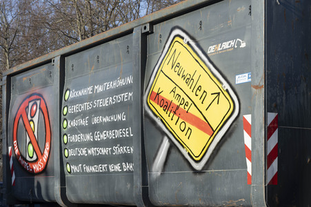 Kundgebung der Spediteure in Berlin