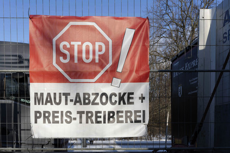 Kundgebung der Spediteure in Berlin