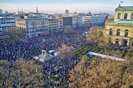 Demonstration gegen Rechtsextremismus in Hannover