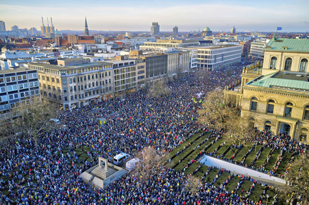 Demonstration gegen Rechtsextremismus in Hannover