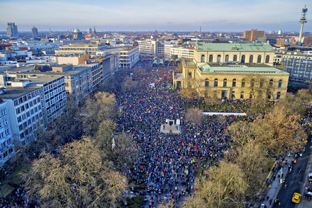 Demonstration gegen Rechtsextremismus in Hannover