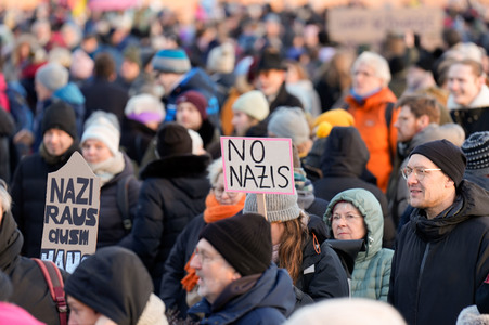 Demonstration gegen Rechtsextremismus in Berlin