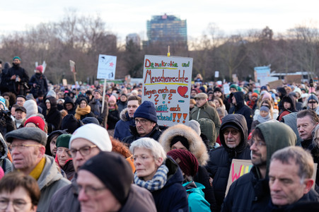 Demonstration gegen Rechtsextremismus in Berlin
