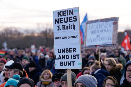 Demonstration gegen Rechtsextremismus in Berlin