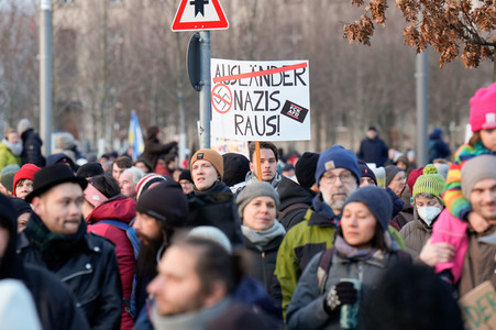 Demonstration gegen Rechtsextremismus in Berlin