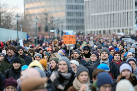 Demonstration gegen Rechtsextremismus in Berlin