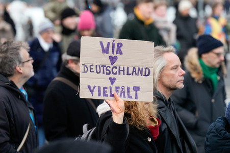 Demonstration gegen Rechtsextremismus in Berlin