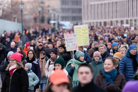 Demonstration gegen Rechtsextremismus in Berlin