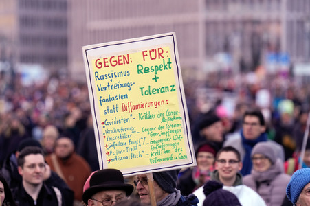 Demonstration gegen Rechtsextremismus in Berlin