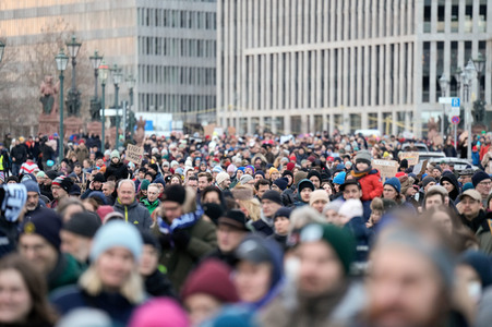 Demonstration gegen Rechtsextremismus in Berlin