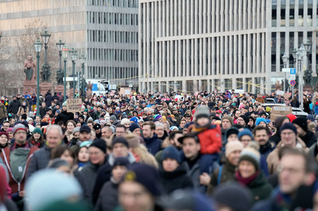 Demonstration gegen Rechtsextremismus in Berlin