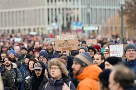 Demonstration gegen Rechtsextremismus in Berlin