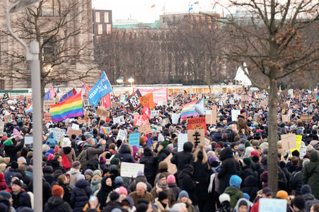 Demonstration gegen Rechtsextremismus in Berlin
