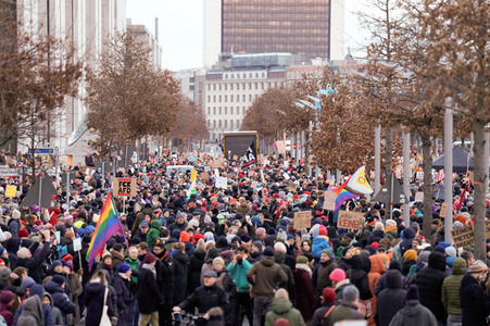 Demonstration gegen Rechtsextremismus in Berlin