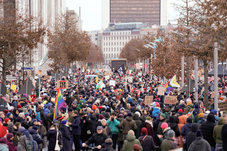 Demonstration gegen Rechtsextremismus in Berlin