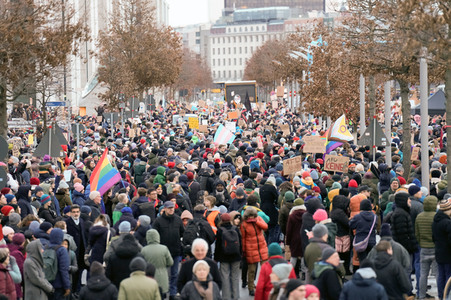 Demonstration gegen Rechtsextremismus in Berlin