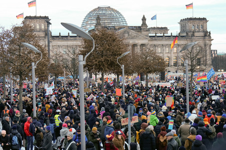 Demonstration gegen Rechtsextremismus in Berlin