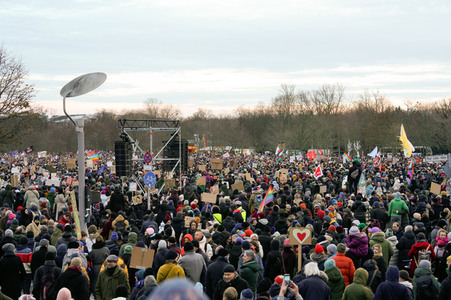 Demonstration gegen Rechtsextremismus in Berlin