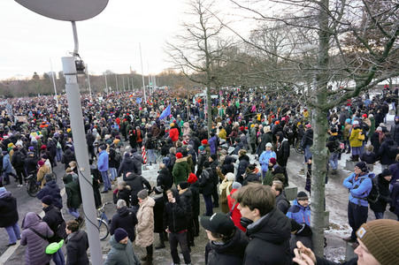 Demonstration gegen Rechtsextremismus in Berlin