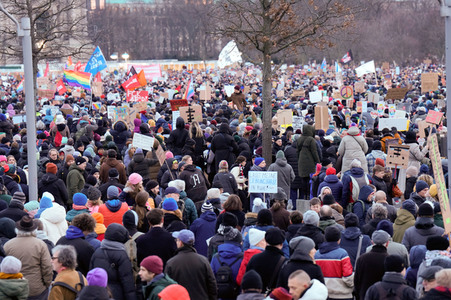 Demonstration gegen Rechtsextremismus in Berlin