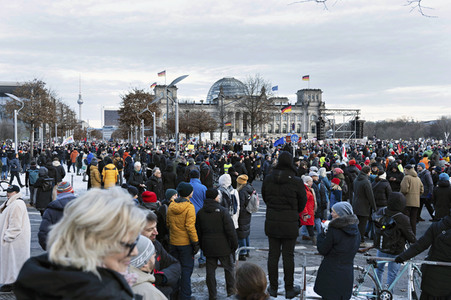 Demonstration gegen Rechtsextremismus in Berlin