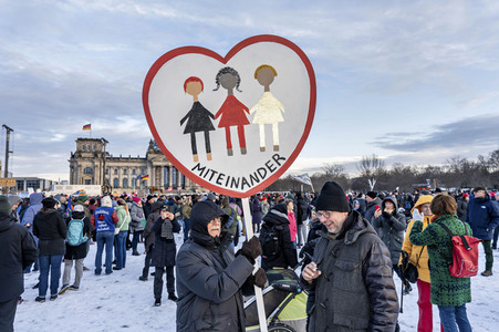 Demonstration gegen Rechtsextremismus in Berlin