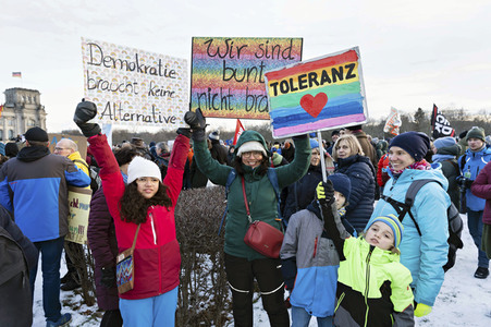 Demonstration gegen Rechtsextremismus in Berlin