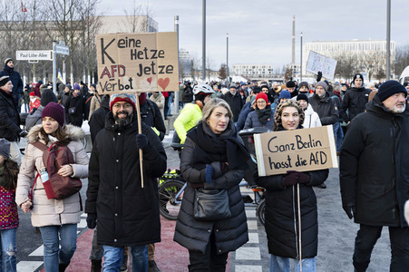 Demonstration gegen Rechtsextremismus in Berlin