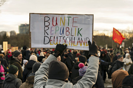 Demonstration gegen Rechtsextremismus in Berlin