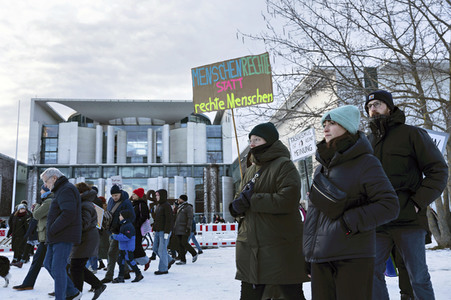 Demonstration gegen Rechtsextremismus in Berlin