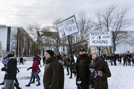 Demonstration gegen Rechtsextremismus in Berlin