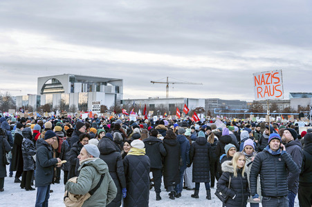 Demonstration gegen Rechtsextremismus in Berlin