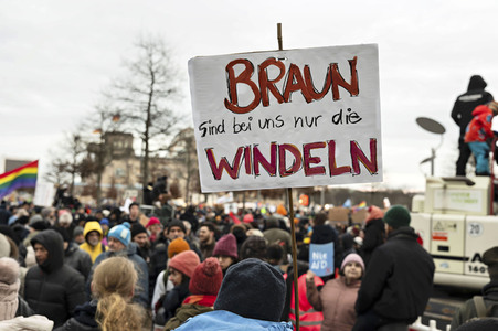 Demonstration gegen Rechtsextremismus in Berlin