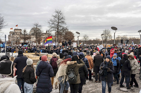 Demonstration gegen Rechtsextremismus in Berlin