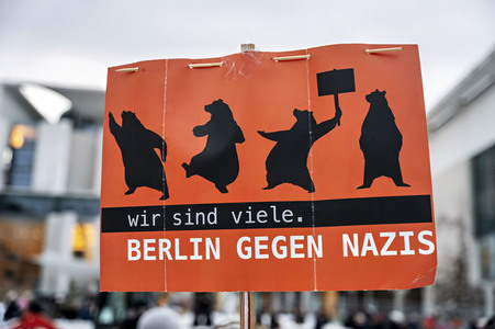 Demonstration gegen Rechtsextremismus in Berlin