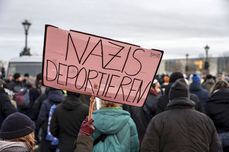Demonstration gegen Rechtsextremismus in Berlin