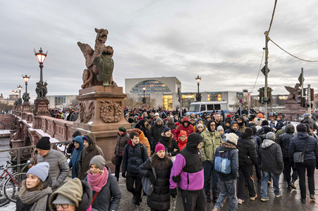 Demonstration gegen Rechtsextremismus in Berlin