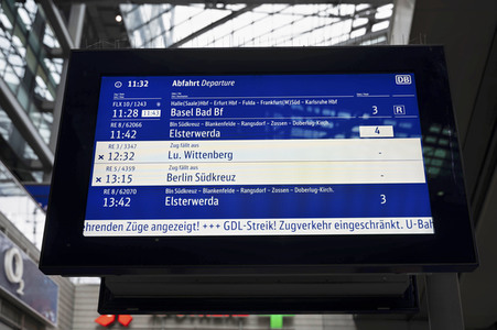 GDL Bahnstreik im Januar 2024 in Berlin
