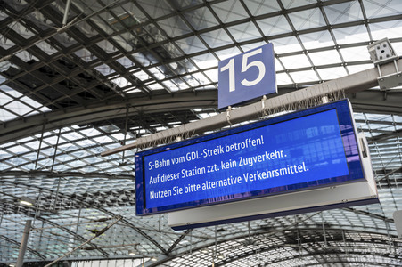 GDL Bahnstreik im Januar 2024 in Berlin