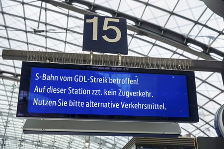 GDL Bahnstreik im Januar 2024 in Berlin