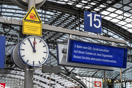 GDL Bahnstreik im Januar 2024 in Berlin