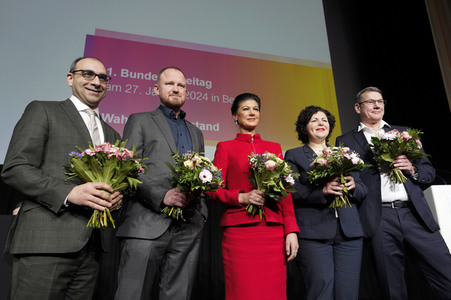 Erster Parteitag des Bündnisses Sahra Wagenknecht in Berlin