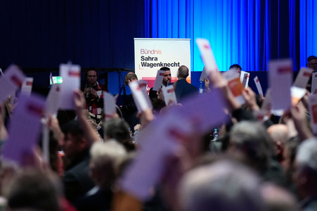 Erster Parteitag des Bündnisses Sahra Wagenknecht in Berlin