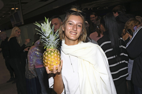 Rückkehr aus dem Dschungel-Camp 2024 auf dem Flughafen Frankfurt am Main