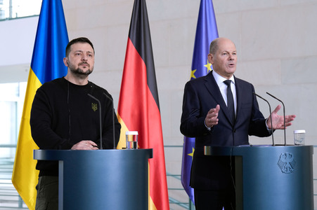 Empfang des Präsidenten der Ukraine im Kanzleramt in Berlin