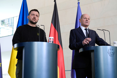 Empfang des Präsidenten der Ukraine im Kanzleramt in Berlin